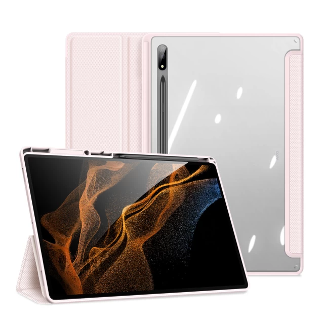 Чехол Dux Ducis Toby Armored Flip Smart Case для Samsung Galaxy Tab S8 Ultra Pink (6934913041963)