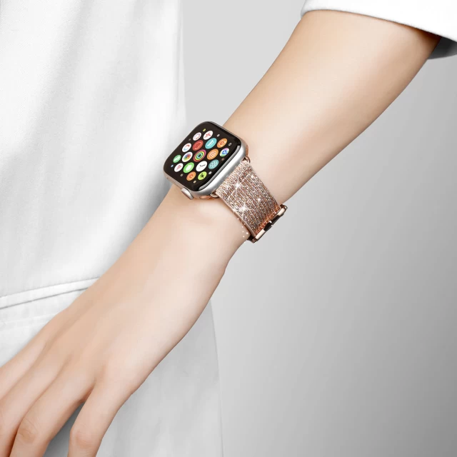 Ремешок Dux Ducis Sparkle Series для Apple Watch 49 | 45 | 44 | 42 mm Gold (6934913043028)