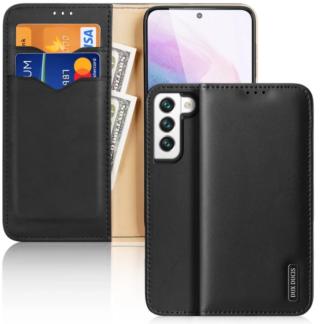 Чехол Dux Ducis Hivo Leather Flip Wallet для Samsung Galaxy S22 Black (6934913043608)