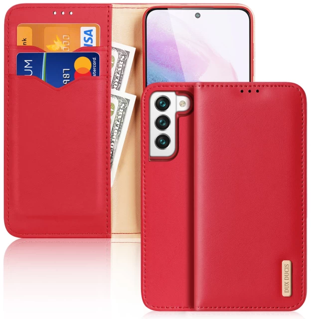 Чохол Dux Ducis Hivo Leather Flip Wallet для Samsung Galaxy S22 Red (6934913043622)