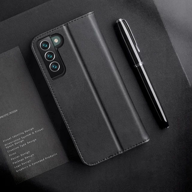 Чехол Dux Ducis Hivo Leather Flip Wallet для Samsung Galaxy S22 Plus Black (6934913043639)