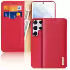 Чехол Dux Ducis Hivo Leather Flip Wallet для Samsung Galaxy S22 Ultra Red (6934913043684)
