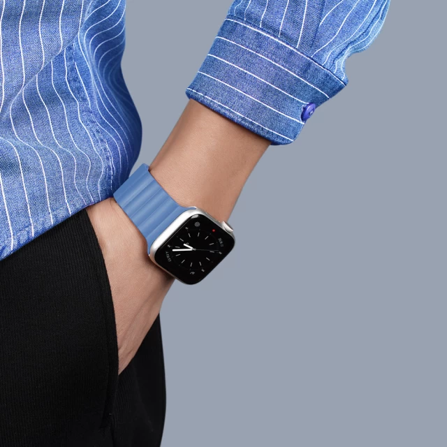 Ремінець Dux Ducis Magnetic Strap для Apple Watch 41 | 40 | 38 mm Blue (Chain Version) (6934913044742)