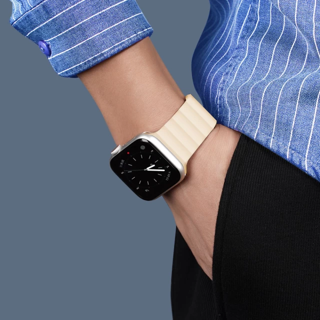 Ремінець Dux Ducis Magnetic Strap для Apple Watch 41 | 40 | 38 mm Beige (Chain Version) (6934913044766)