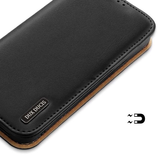 Чехол Dux Ducis Hivo Leather Flip Wallet для iPhone 13 Black (6934913047316)