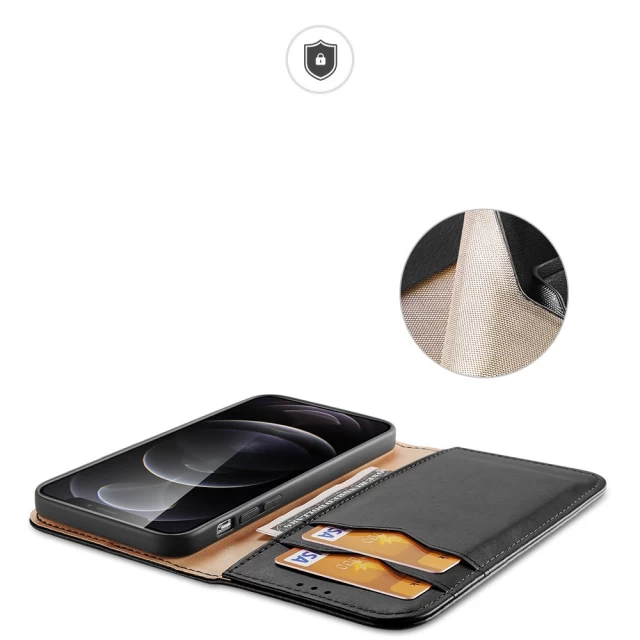 Чохол Dux Ducis Hivo Leather Flip Wallet для iPhone 13 Pro Black (6934913047347)