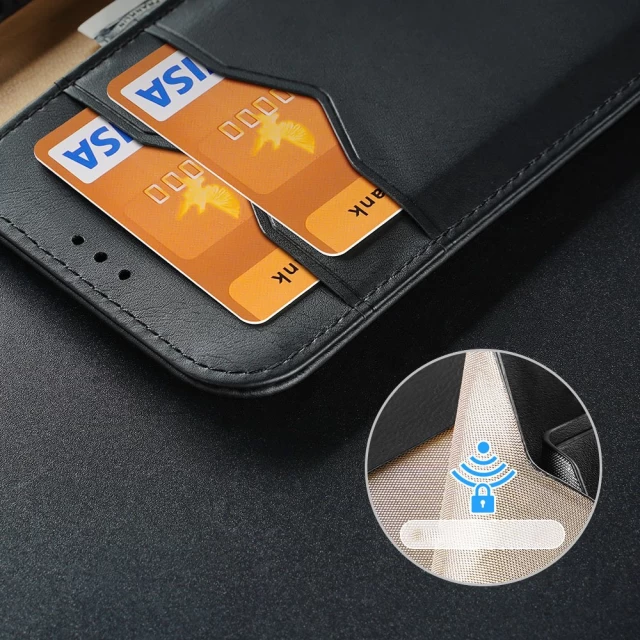 Чехол Dux Ducis Hivo Leather Flip Wallet для iPhone 13 Pro Max Blue (6934913047385)