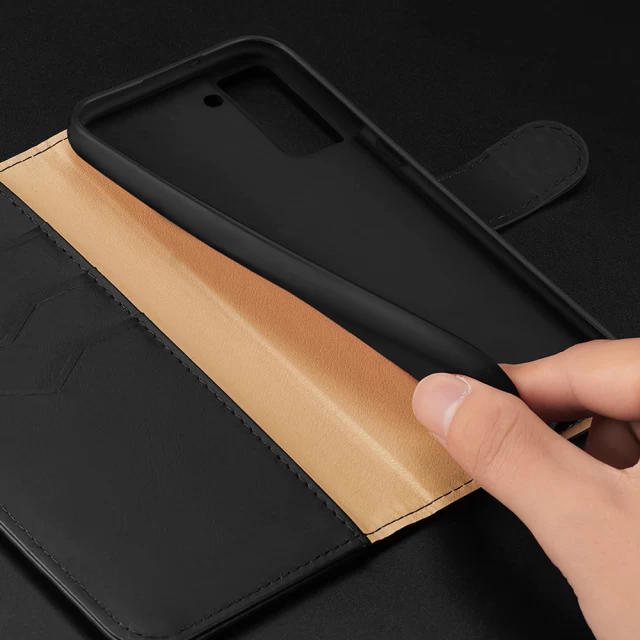 Чехол Dux Ducis Hivo Leather Flip Wallet для Samsung Galaxy S21 FE Black (6934913048672)