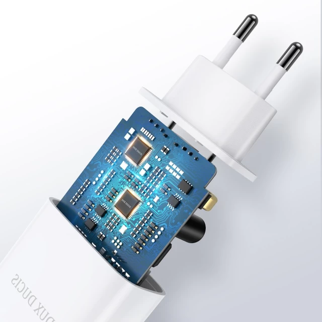 Мережевий зарядний пристрій DUX DUCIS 20W USB-C with USB-C to Lightning Cable 1m White (6934913050125)