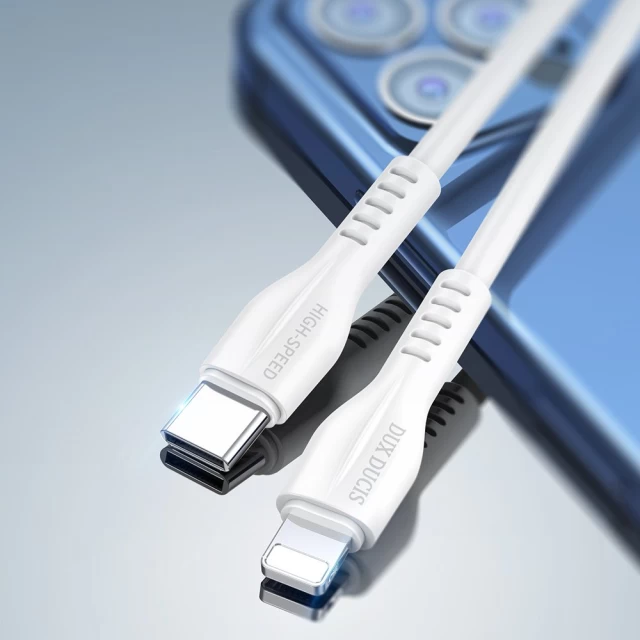 Сетевое зарядное устройство DUX DUCIS 20W USB-C with USB-C to Lightning Cable 1m White (6934913050125)