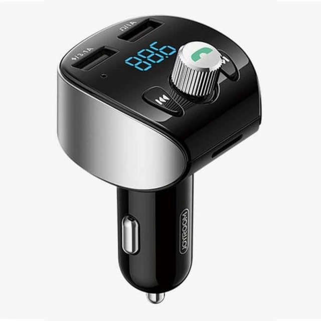 Автомобильное зарядное устройство Joyroom Quick Charge FM Transmitter Bluetooth 5.0 MP3 micro SD/2x USB-A 18W 3A Black (JR-CL02)