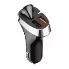Автомобільний зарядний пристрій Joyroom Quick Charge 2x USB-A with Bluetooth 5.0 Wireless Earphone 30W 3A Black (JR-CP2-BK)
