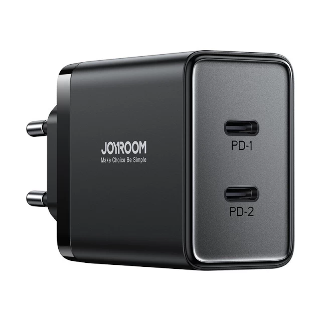 Сетевое зарядное устройство Joyroom FC 40W 2xUSB-C Black (JR-TCF09)