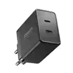 Мережевий зарядний пристрій Joyroom FC 40W 2xUSB-C Black (JR-TCF09)