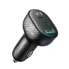 Автомобильное зарядное устройство Joyroom JR-CCD04 30W 2x USB-C | USB-A Car Charger with Display Black (JR-CCD04)
