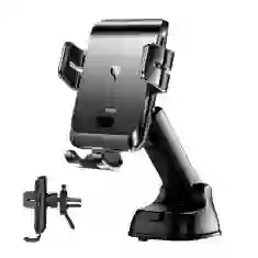 Автотримач з функцією бездротової зарядки Joyroom Qi Automatic Car Charger Electric Phone Holder Dashboard 15W Black (JR-ZS214-DB)