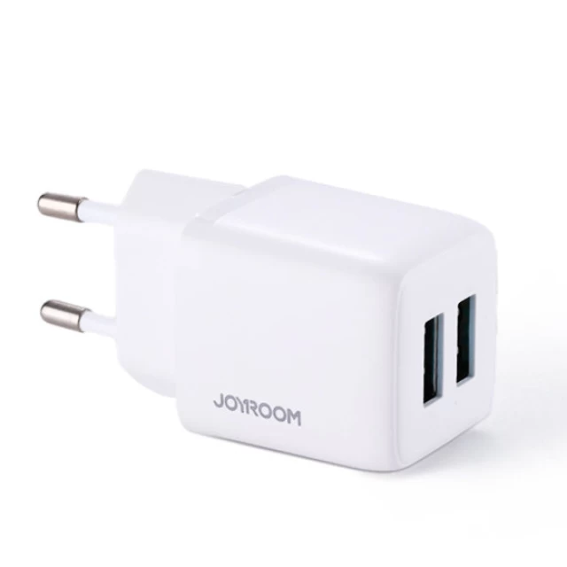 Сетевое зарядное устройство Joyroom 12W 2xUSB-A White (L-2A121)