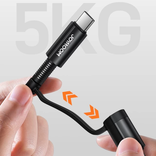 Кабель Joyroom 4-in-1 Quick Charge USB-C to USB-C/USB-A/Lightning 60W 3A 1.8m Black (S-1830G3-BK)