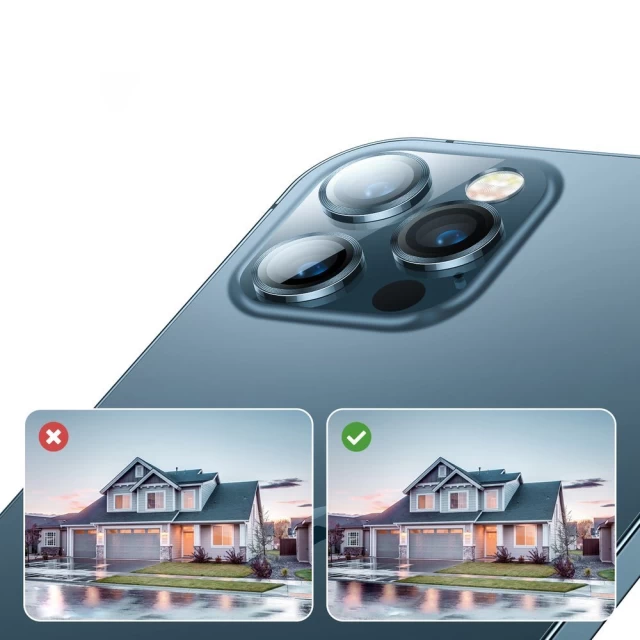 Защитное стекло Joyroom для камеры iPhone 12 mini Shining Series Red (JR-PF686-RD)