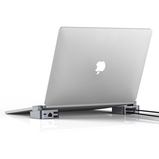 USB-хаб подставка Joyroom USB-C to USB-A/USB-C/RJ45/HDMI/Thunderbolt для MacBook Pro Grey (S-H121-GRAY)