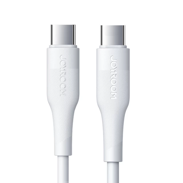 Кабель Joyroom USB-C to USB-C 60W 3A 0.25m White (S-02530M3-WHITE)