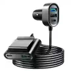 Автомобильное зарядное устройство Joyroom 3x USB-A/2x USB-C 72W 1.5m Black (JR-CL05)