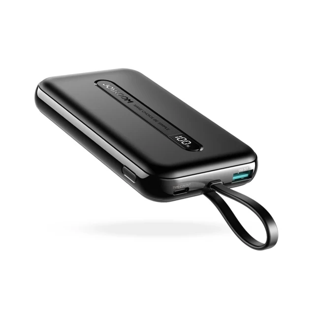 Портативний зарядний пристрій Joyroom Linglong USB-A/USB-C with Built-In USB-C Cable 10000mAh 20W Black (JR-L001-BLACK)