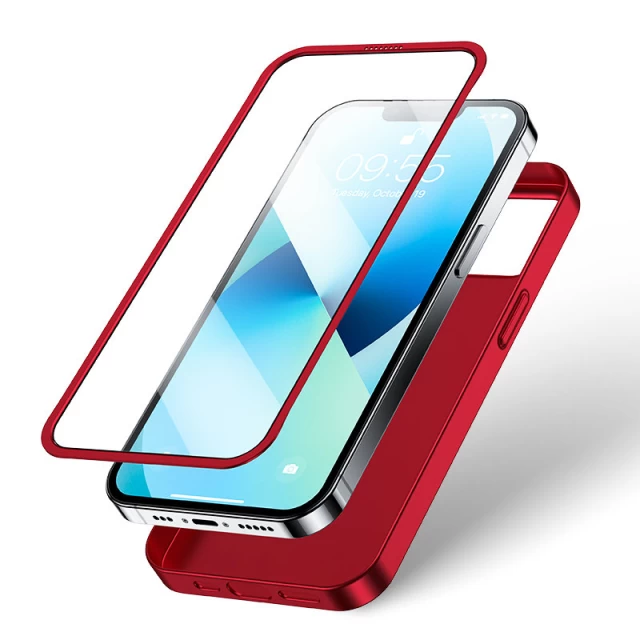 Чехол c защитным стеклом Joyroom 360 для iPhone 13 Red (JR-BP927-RED)