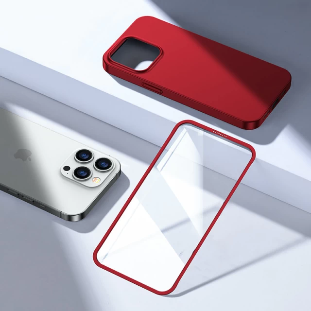 Чохол із захисним склом Joyroom 360 для iPhone 13 Pro Red (JR-BP935-RED)