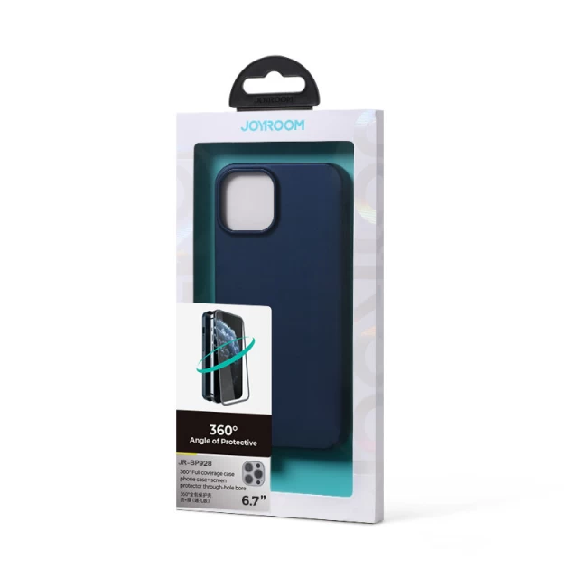 Чехол c защитным стеклом Joyroom 360 для iPhone 13 Pro Max Blue (JR-BP928-BLUE)