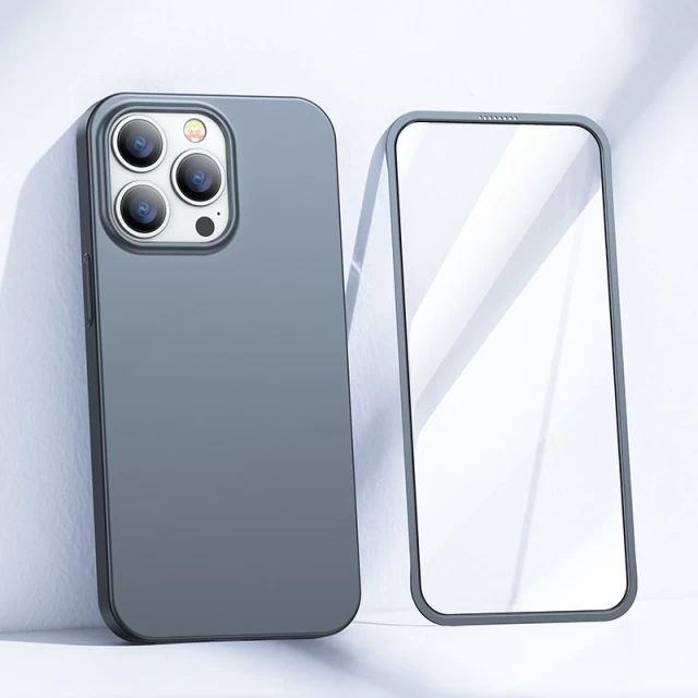 Чехол c защитным стеклом Joyroom 360 для iPhone 13 Pro Max Grey (JR-BP928-TRANISH)