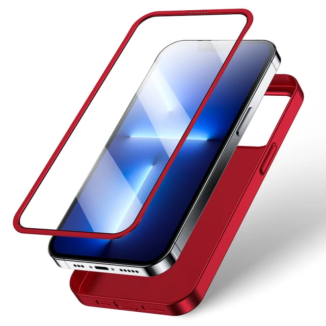 Чехол c защитным стеклом Joyroom 360 для iPhone 13 Pro Max Red (JR-BP928-RED)