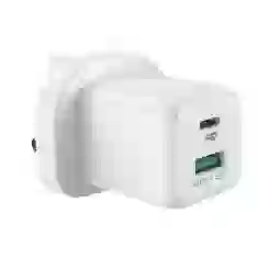 Сетевое зарядное устройство Joyroom QC UK 30W USB-C | USB-A White (L-QP303-WH-UK-WH)