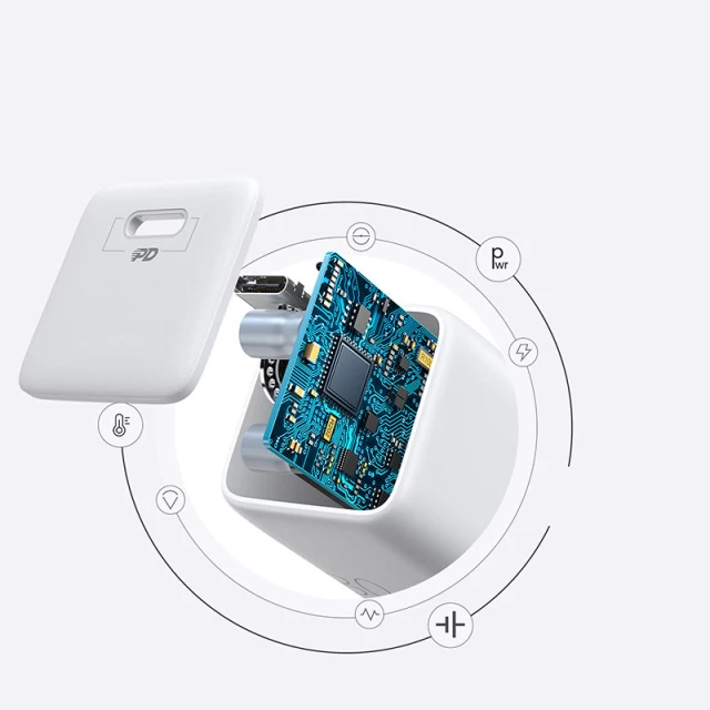 Сетевое зарядное устройство Joyroom UK 30W USB-C White (L-P301-WH-UK)