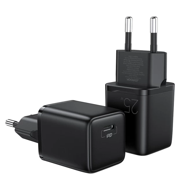 Мережевий зарядний пристрій Joyroom FC 25W USB-C with USB-C to USB-C Cable 1m Black (L-P251)