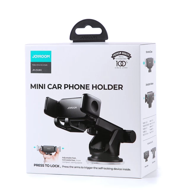 Автотримач Joyroom Car Smartphone Holder for Dashboard Black (JR-ZS283-BK-DB)