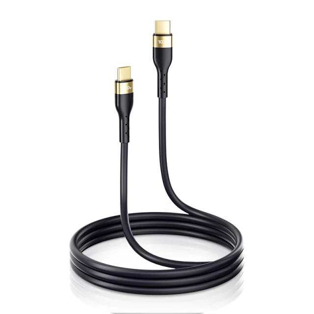 Кабель Joyroom Liquid Silicone USB-C to USB-C 100W 2m Black (S-2050N18-10-BK)