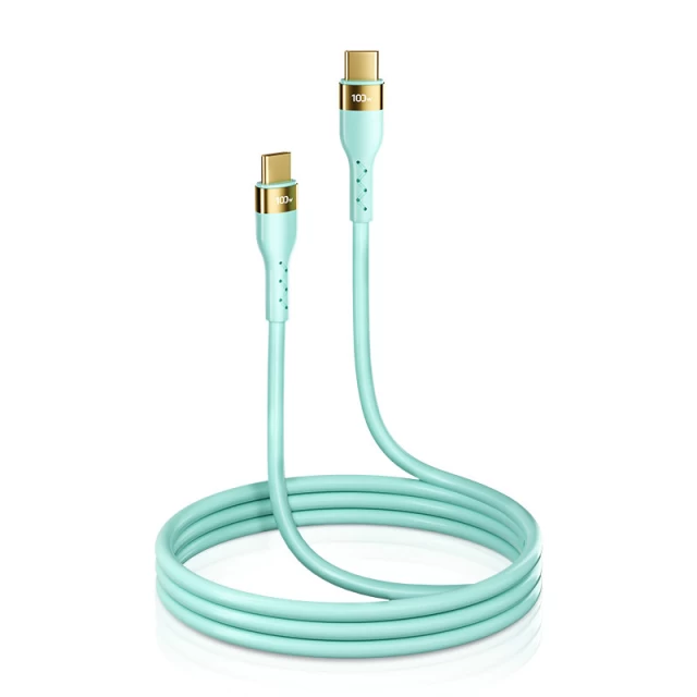 Кабель Joyroom Liquid Silicone USB-C to USB-C 100W 2m Green (S-2050N18-10-GR)