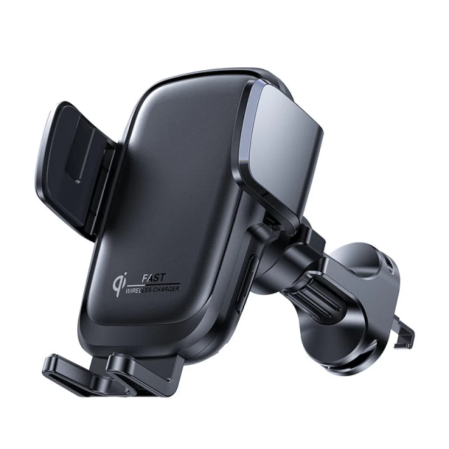 Автодержатель с функцией беспроводной зарядки Joyroom JR-ZS243 Vent Car Mount 15W Black (6941237179715)