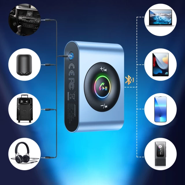 Аудиопередатчик Joyroom Bluetooth 5.3 AUX Mini Jack 3.5mm (6941237181473)