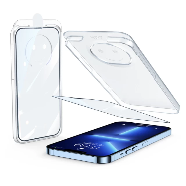 Защитное стекло Joyroom с монтажным комплектом для iPhone 13 | 13 Pro Transparent (JR-PF972)