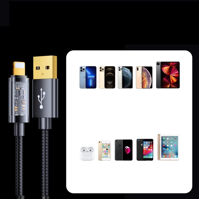 Кабель Joyroom Fast Charging USB-А to Lightning 20W 1.2m Black (S-UL012A12-BK)