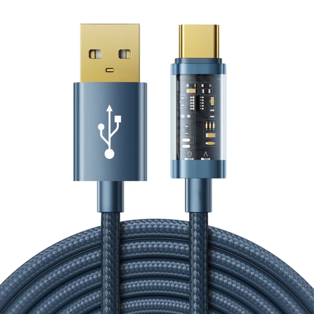 Кабель Joyroom USB-A to USB-C 3A 2m Blue (S-UC027A20-BL)