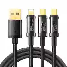 Кабель Joyroom 3-in-1 USB-A to USB-C/micro USB/Lightning 3.5A 1.2m Black (S-1T3015A5-BK)