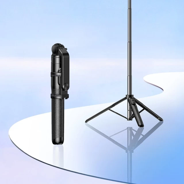 Селфи-монопод Ugreen with Stand and Bluetooth Remote Control 1.5m Black (6941876210626)