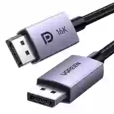 Кабель Ugreen DP118 DisplayPort to DisplayPort 16K 1m Grey (15383)