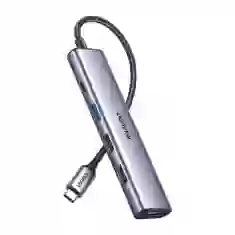 USB-хаб Ugreen CM478 5-in-1 USB-C to 3xUSB-A/HDMI/USB-C PD Silver (15495-Ugreen)