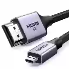 Кабель Ugreen HD164 micro HDMI to HDMI 8K 2m Grey (15517-ugreen)