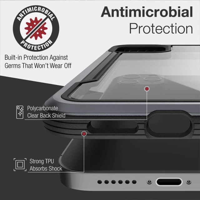 Чохол Raptic X-Doria Shield Pro для iPhone 13 Pro Max Red Antimicrobial (472623)