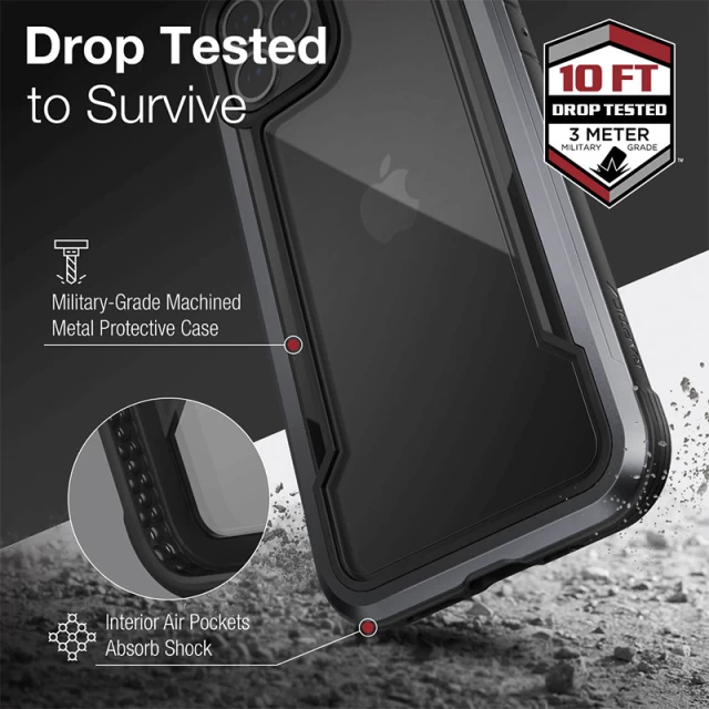 Чехол Raptic X-Doria Shield Pro для iPhone 13 Pro Max Black Antimicrobial (472647)